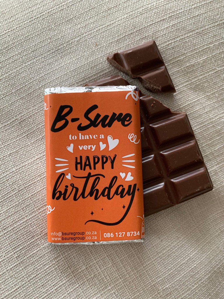 Happy birthday chocolate gift for staff | sweetalk factory