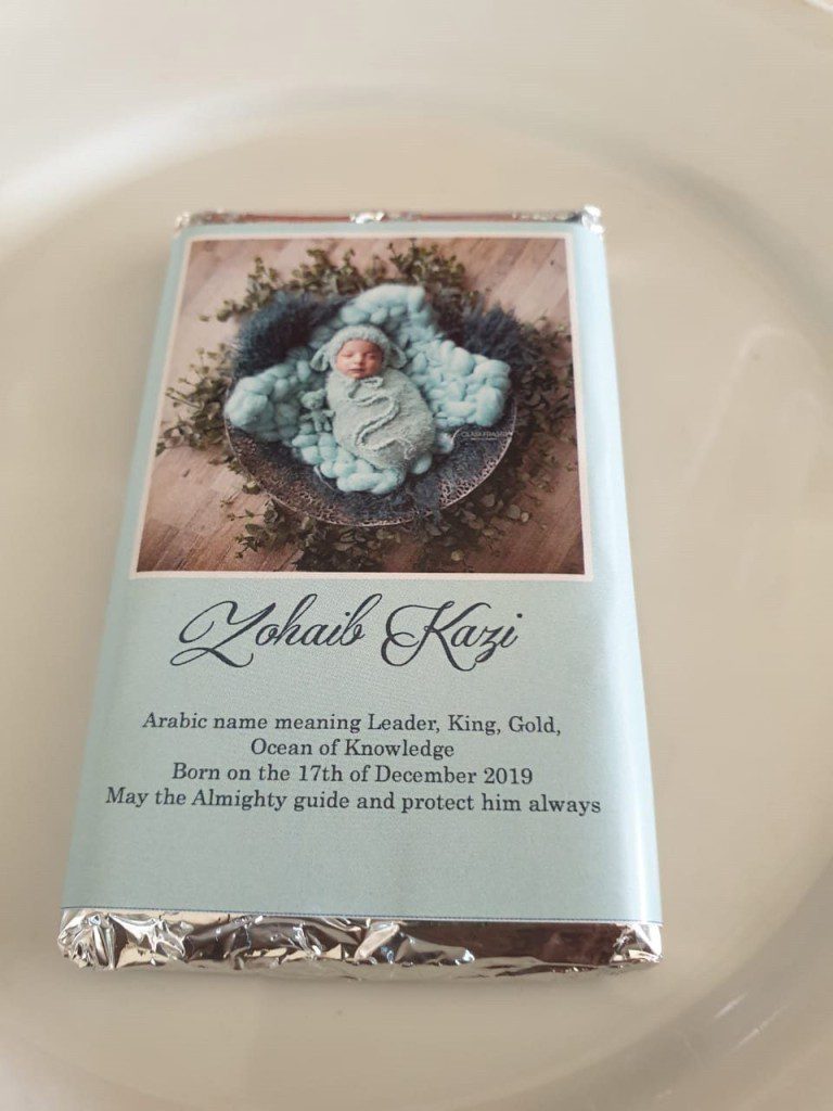 Personalized chocolate bar name meaning | Sweetalk branding chocolate