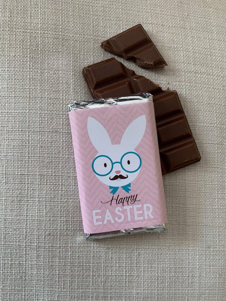 happy Easter chocolate pink background | sweetalk