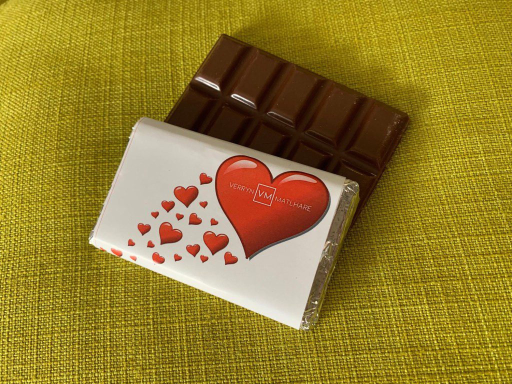 happy vallentine's day custom chocolate medium bar | sweetalk.