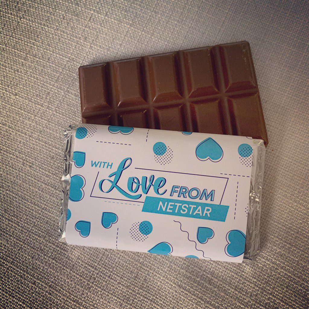 Personalized chocolate with your logo and your images