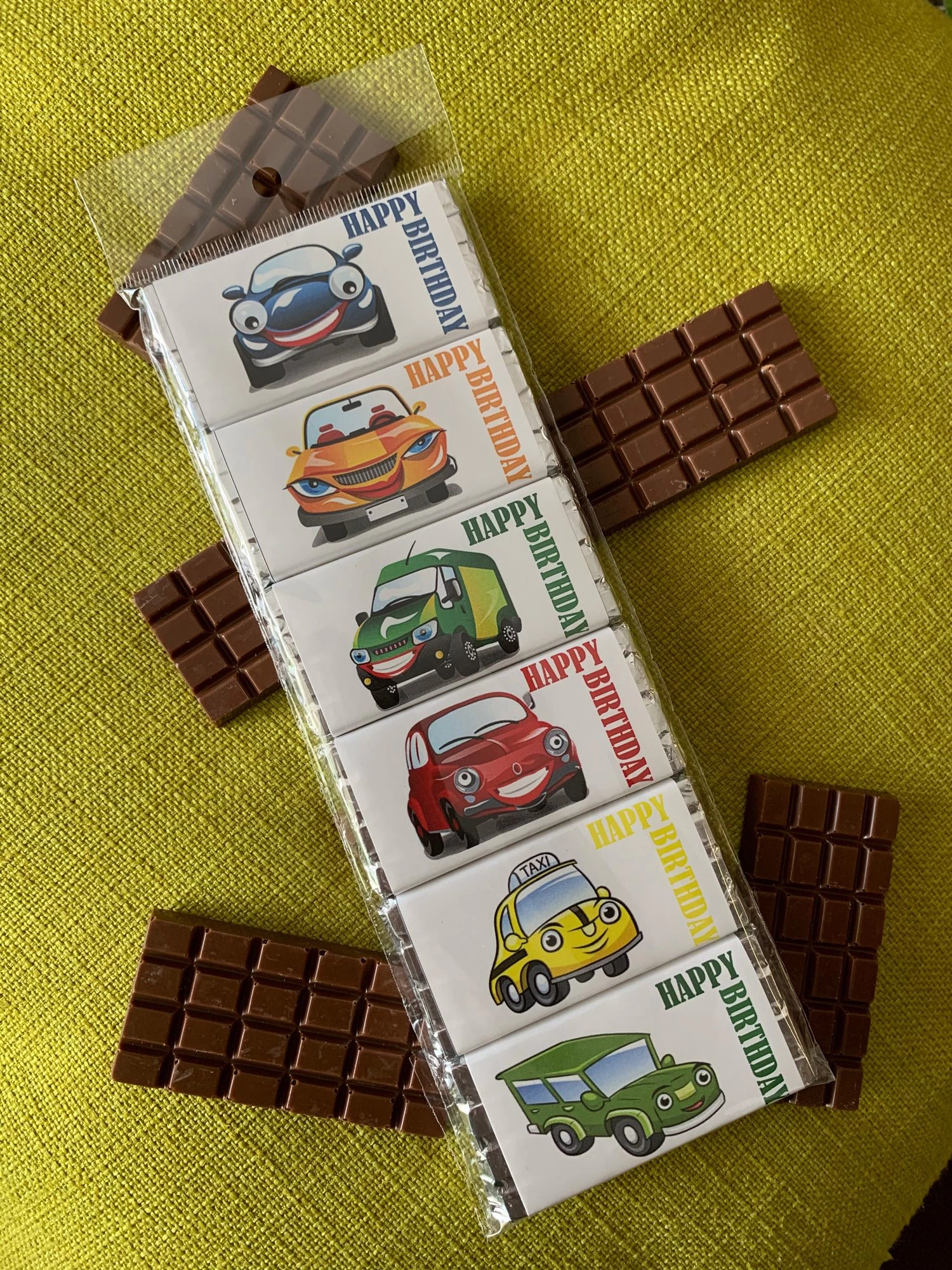 happy birthday with cars for boys birthday party | small | chocolate bar | sweetalk
